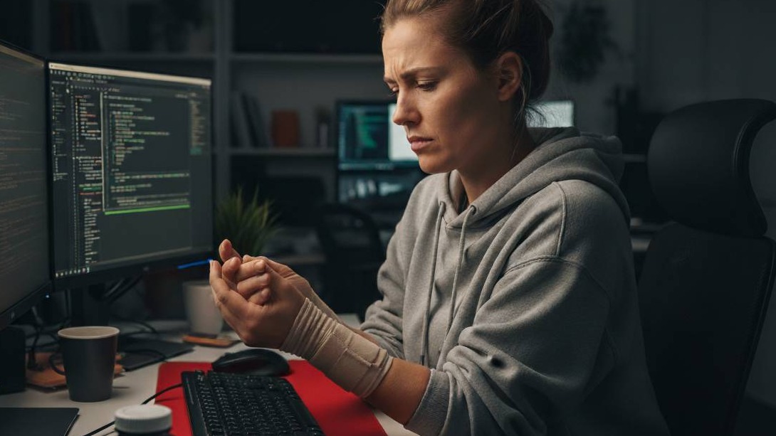 Wrist pain from poor typing posture